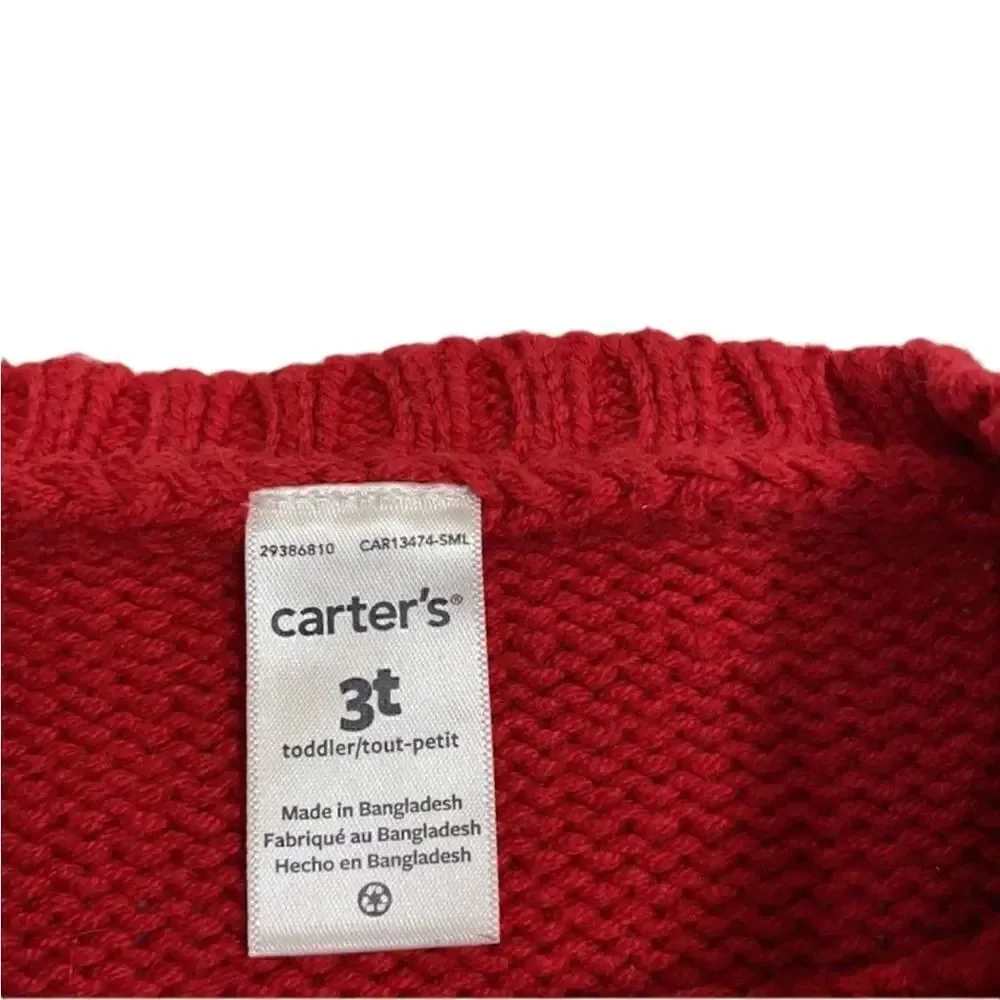 Carter's Toddler Red Sweater Dress(Size 3Т)